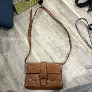Brown cross body purse